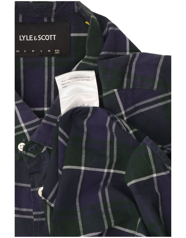 Lyle & Scott muška košulja 2XL tamnoplavi karirani pamuk