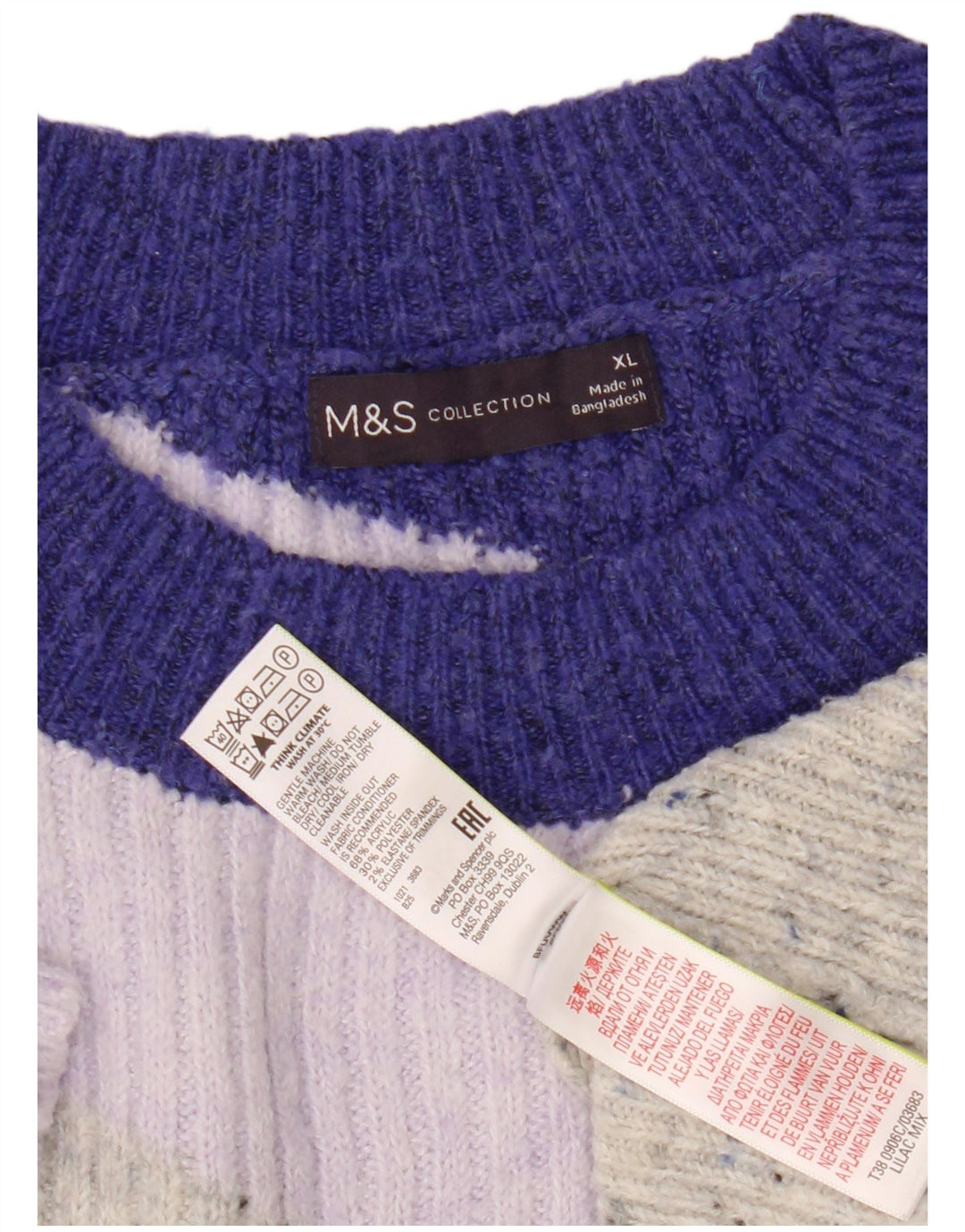 Marks & Spencer ženski džemper s okruglim izrezom UK 18 XL Višebojni