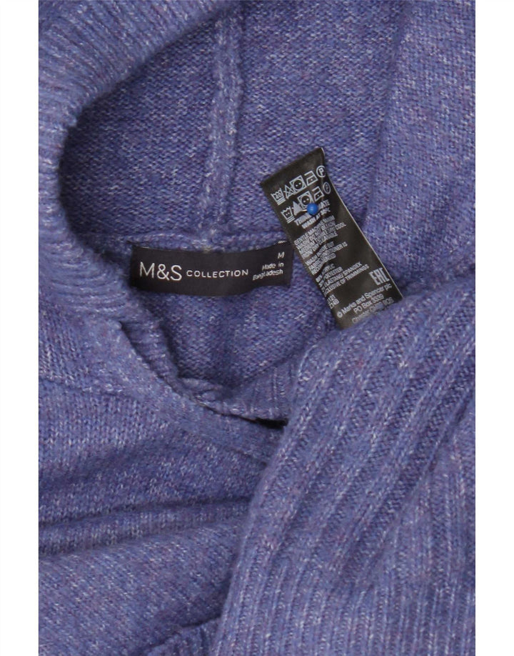 Marks & Spencer ženski preveliki džemper s kapuljačom UK 14 srednje ljubičasta