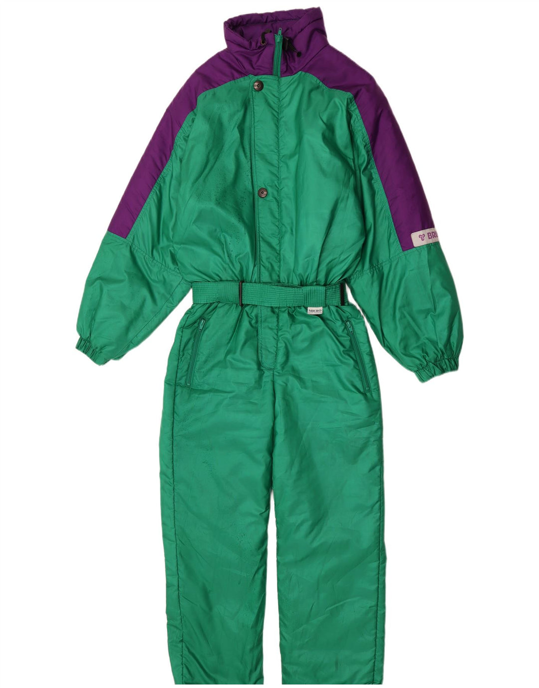 Brugi ženski skijaški kombinezon IT 48 XL Green Colourblock Poliester Retro