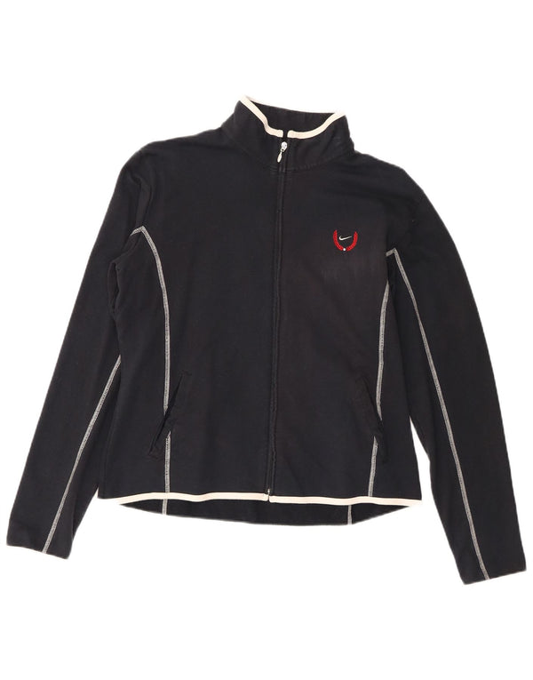 Nike ženska gornja jakna za trenirku UK 12/14 velika tamnoplava pamuk