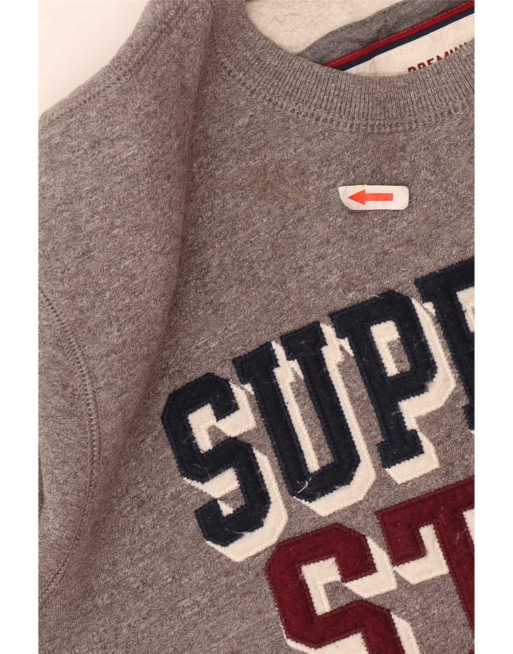 Superdry muški džemper s grafičkim motivima 2XL, sivi flekasti pamuk