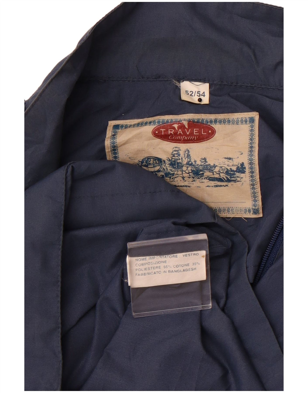 VINTAGE muška pomoćna jakna IT 52/54 XL tamnoplavi poliester