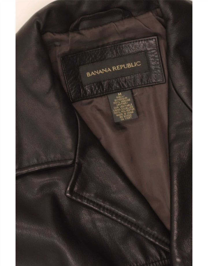 Banana Republic muški kožni kaput UK 38 Srednje crni