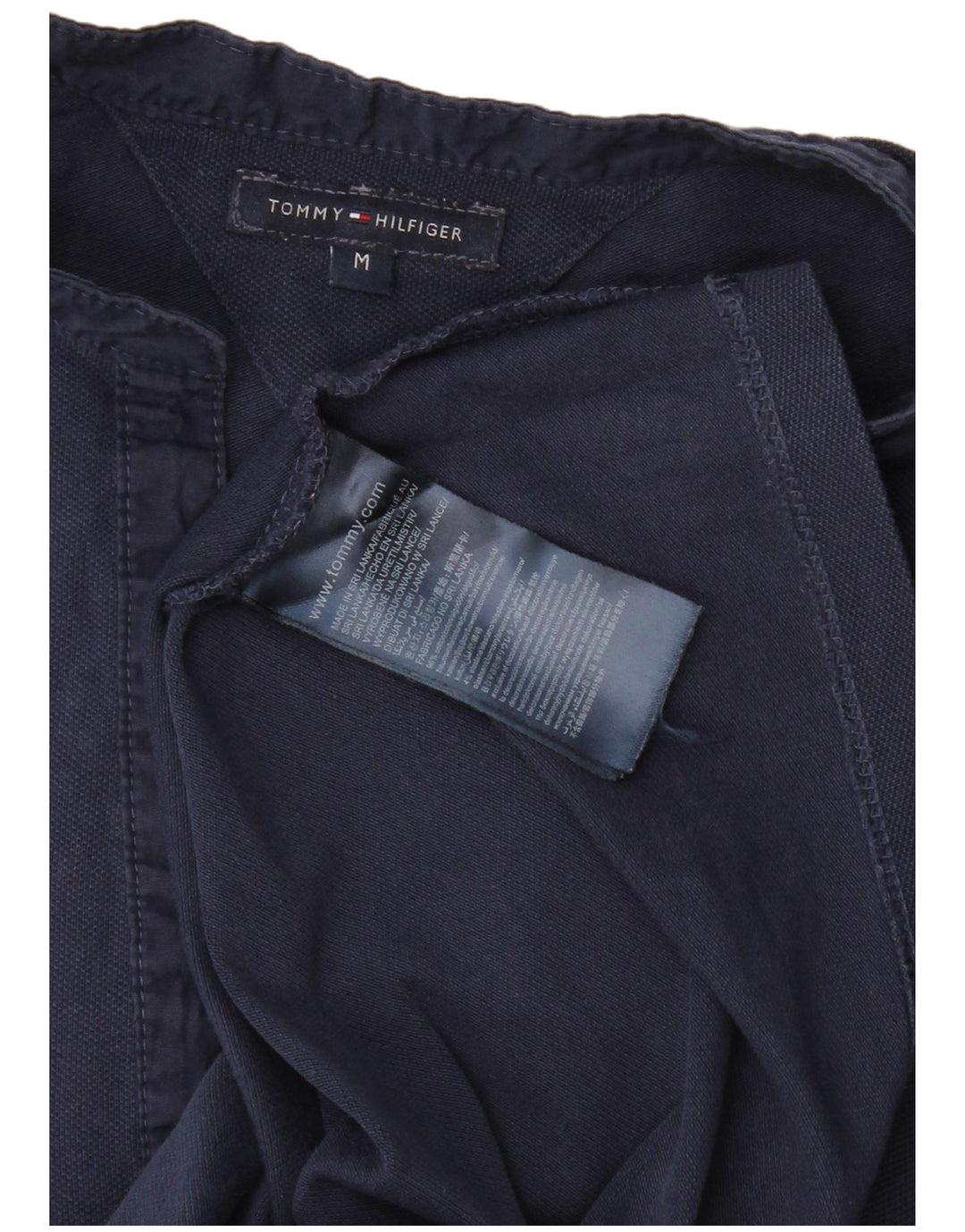 TOMMY HILFIGER Ženska polo majica UK 12 Srednje tamnoplavi pamuk