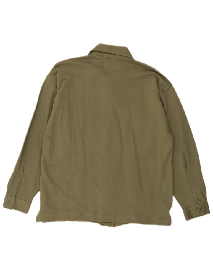 VINTAGE Ženska grafička košulja US 10 Large kaki pamuk