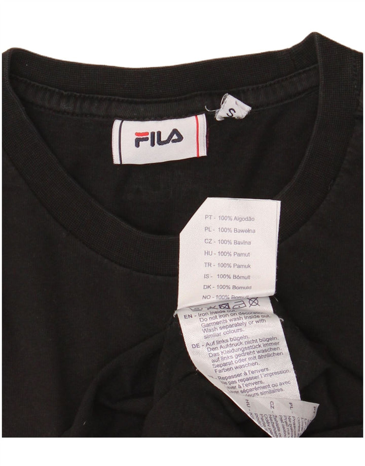 Fila Muška majica kratkih rukava s grafičkim motivima Mala crna pamučna majica
