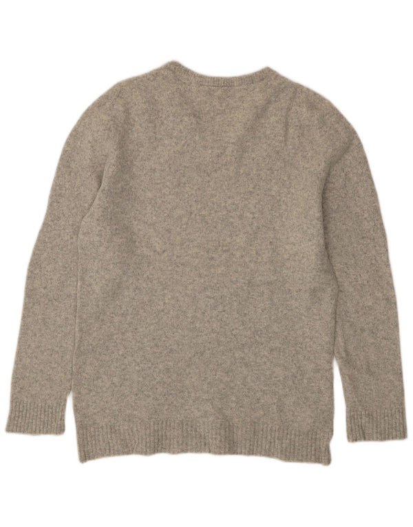 Nike ženski džemper s V-izrezom UK 14 Large Grey Flecked Wool