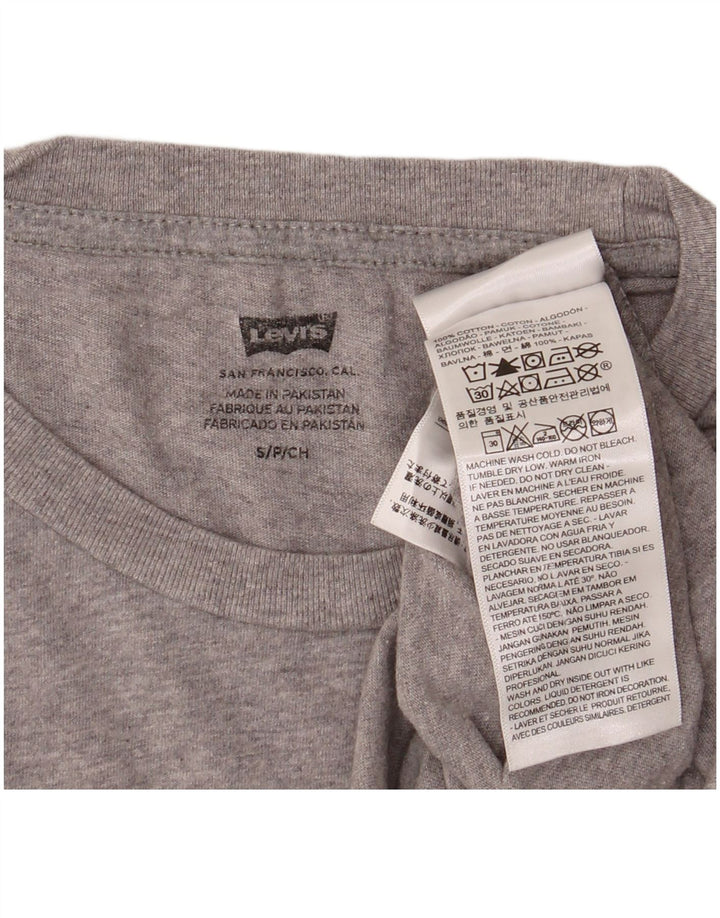 LEVI'S Mens Graphic T-Shirt Top Small Grey Cotton