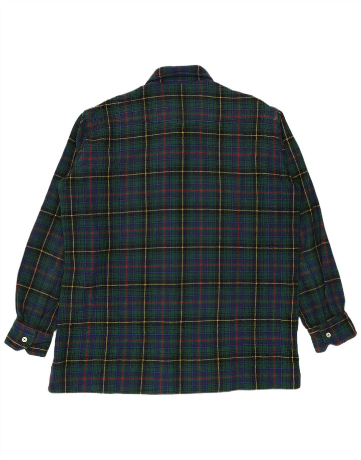 Vintage muška flanelska košulja s velikim zelenim karirama