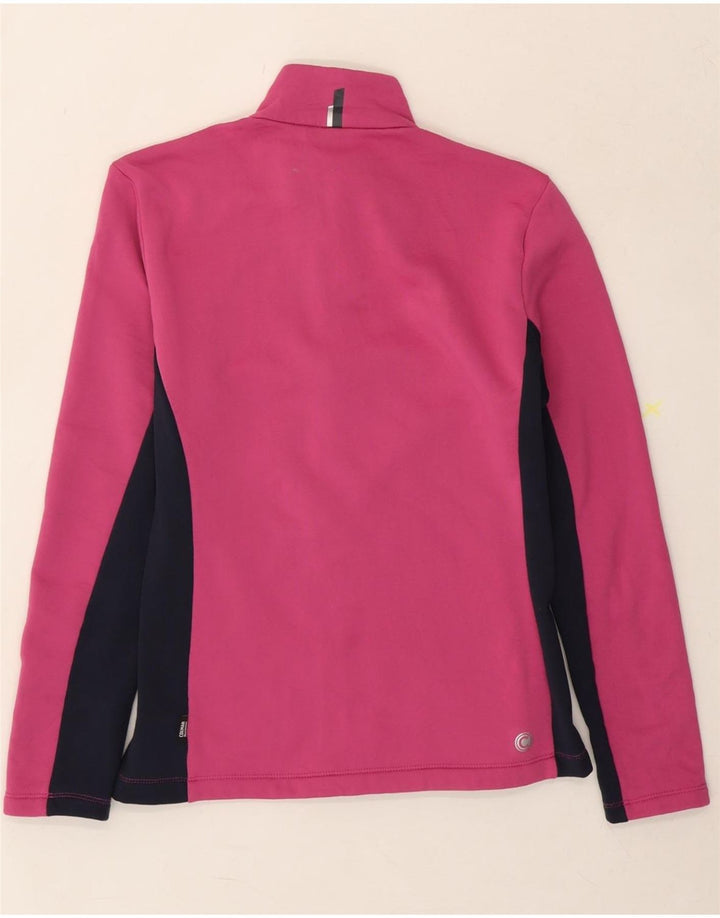 COLMAR Womens Tracksuit Top Jacket UK 14 Medium Pink Colourblock Polyester Vintage Colmar and Second-Hand Colmar from Messina Hembry 