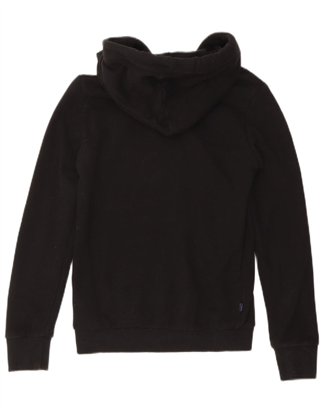 SUPERDRY Womens Zip Hoodie Sweater UK 8 Small  Black