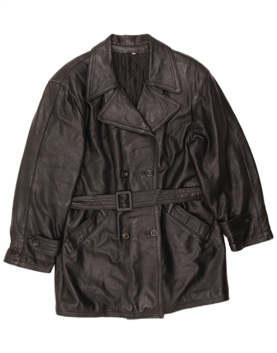 LAVORAZIONE ARTIGIANA Ženski kaput UK 12 Srednja crna koža