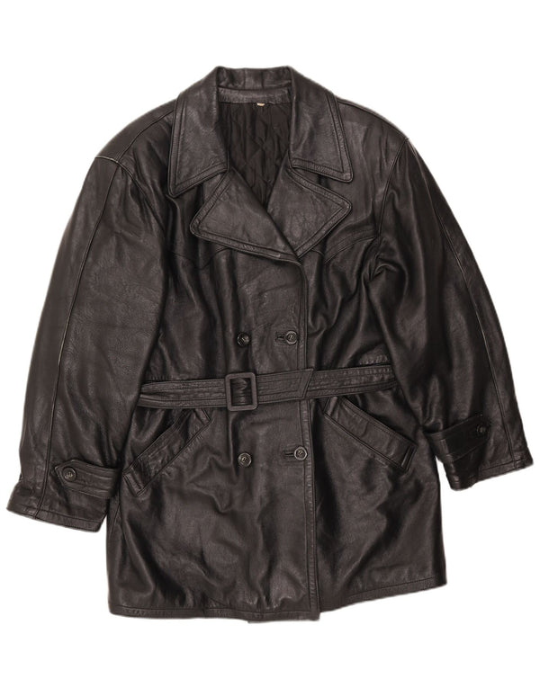 LAVORAZIONE ARTIGIANA Ženski kaput UK 12 Srednja crna koža