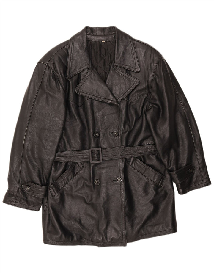 LAVORAZIONE ARTIGIANA Ženski kaput UK 12 Srednja crna koža