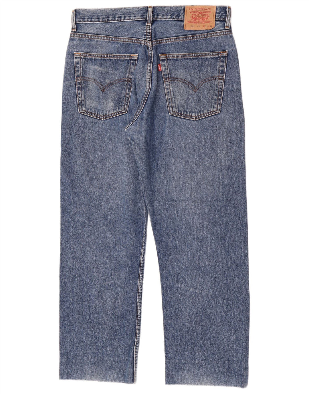 Levi's muške 582 ravne traperice W33 L28 plavi pamuk