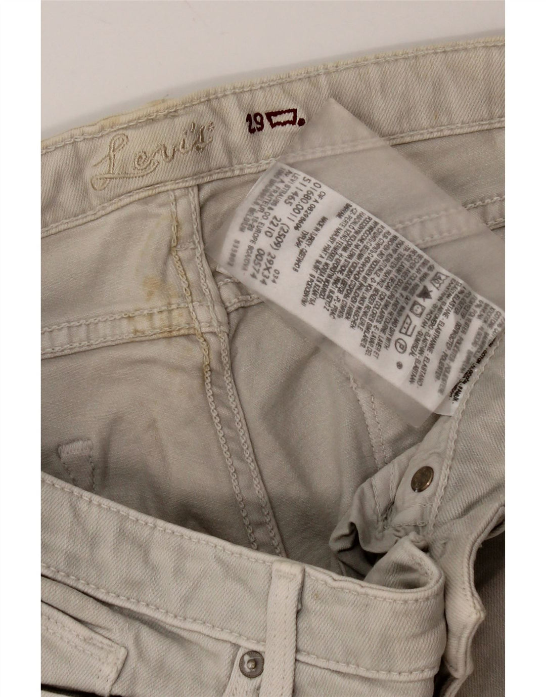 Levi's ženske uske traperice W29 L34 sivi pamuk