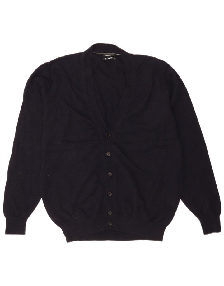 Massimo Dutti muški kardigan pulover XL tamnoplava vuna
