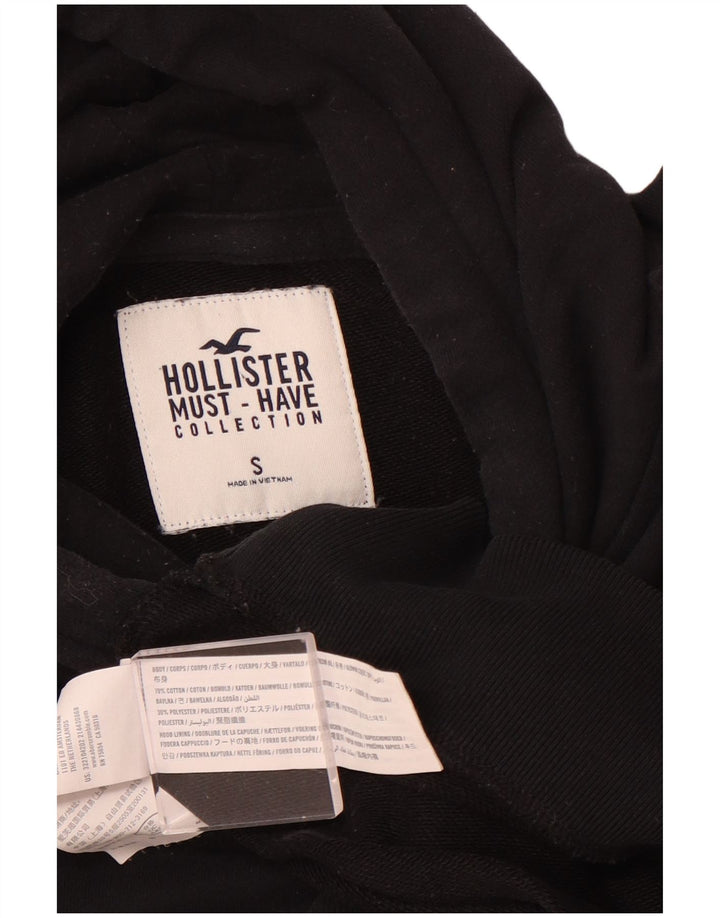 HOLLISTER Muška majica s kapuljačom Mala crna pamučna