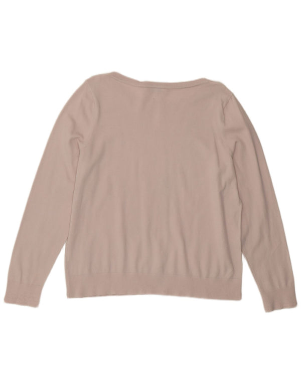 TOMMY HILFIGER Ženski džemper s morskim izrezom UK 20 2XL Ružičasta