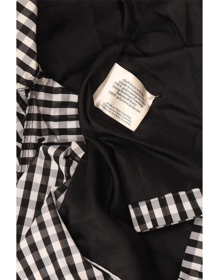 Laura Ashley ženski trenč kaput UK 10 Mali mornarsko plavi gingham poliklorid