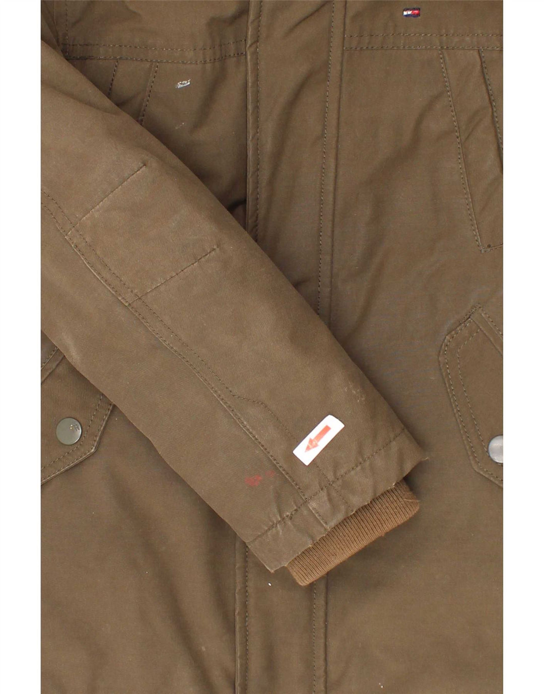 Tommy Hilfiger jakna s kapuljačom za dječake 5-6 godina kaki poliester