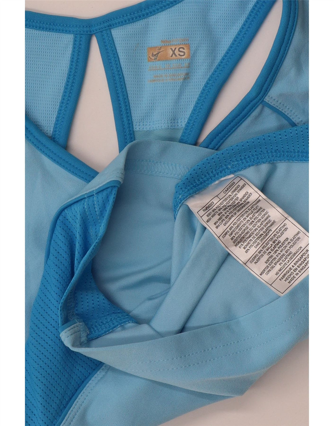 NIKE ženski kratki prsluk UK 4 XS plavi poliester