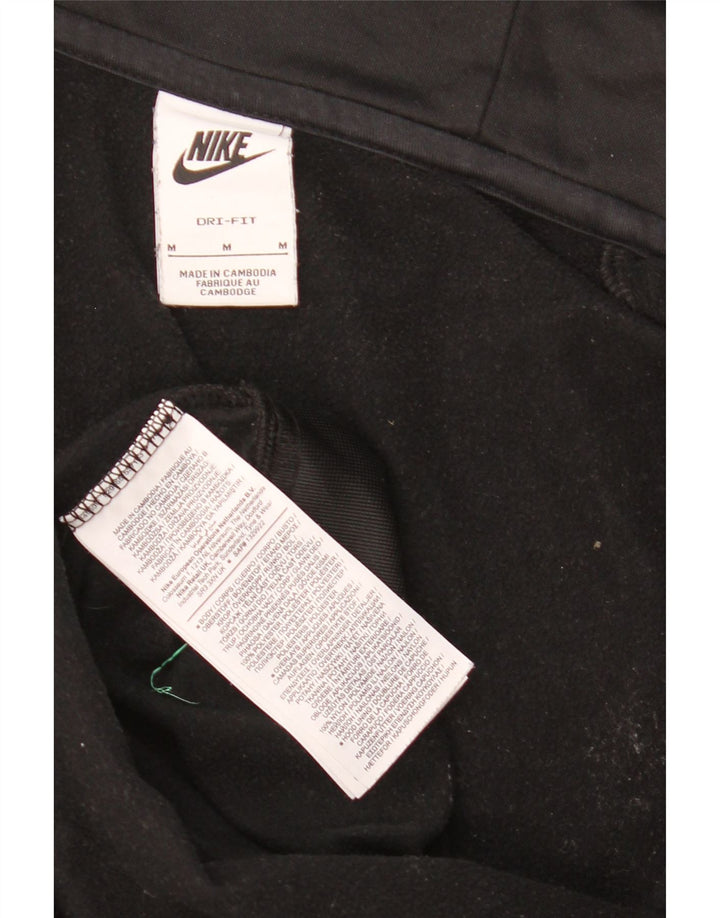 Nike Dri Fit Zip pulover s kapuljačom Srednji crni poliester