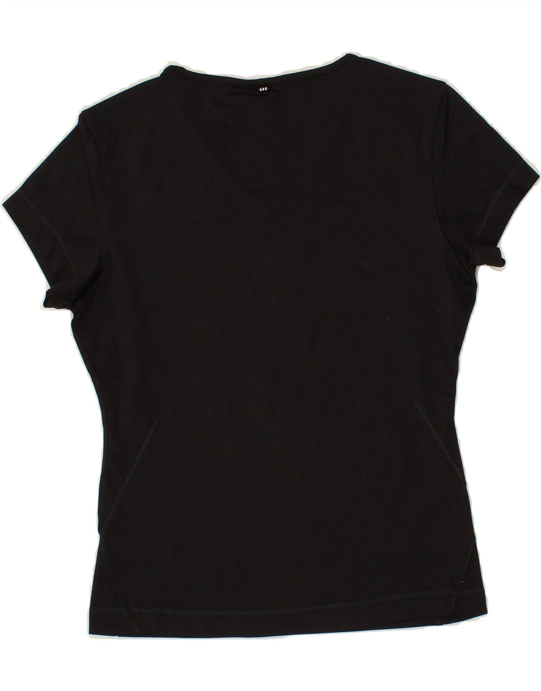 ADIDAS Womens T-Shirt Top UK 12 Medium Black Polyamide Vintage Adidas and Second-Hand Adidas from Messina Hembry 