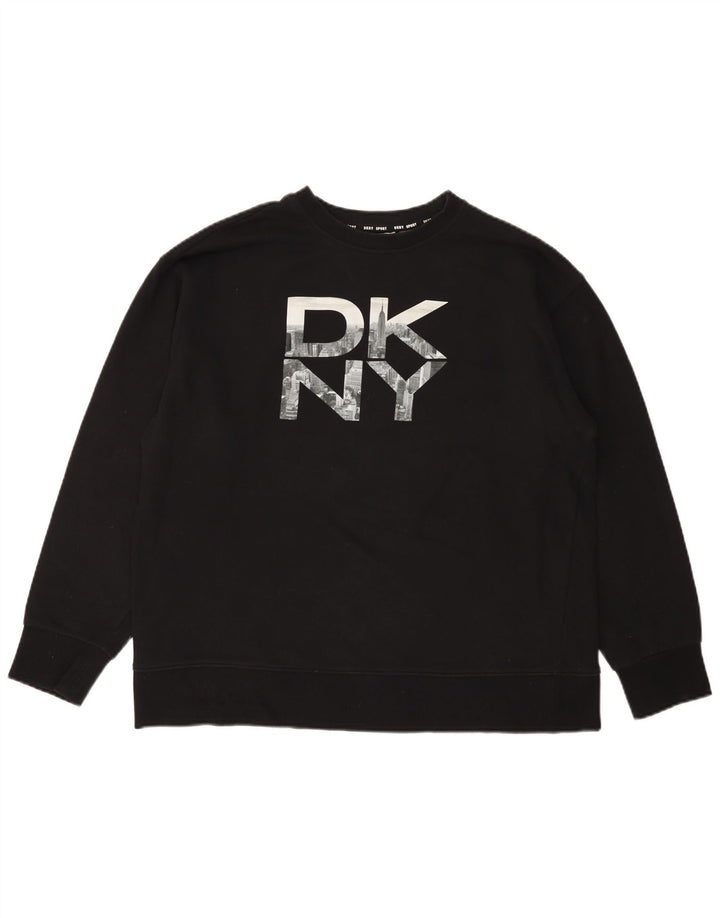 Dkny muška trenirka s grafičkim motivima Srednji crni pamuk