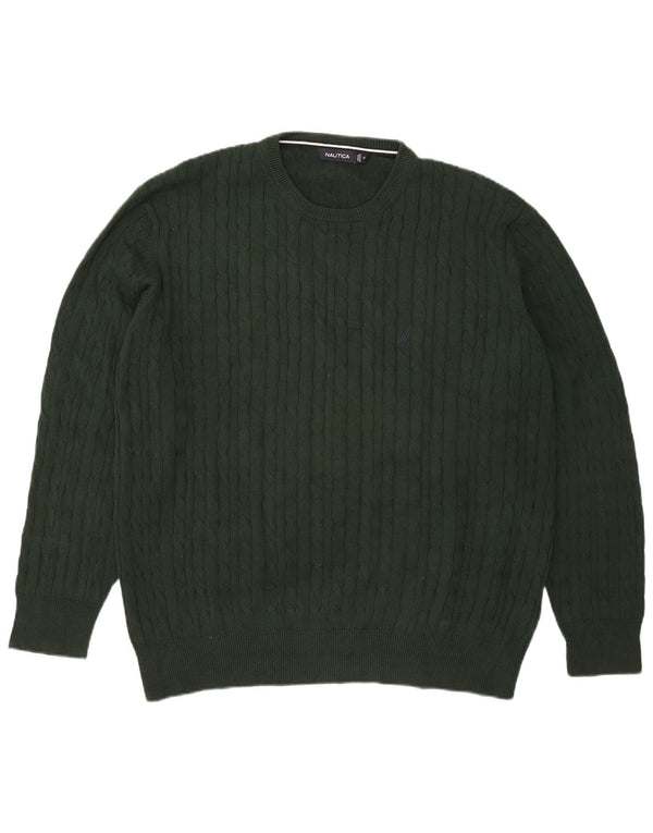 Nautica muški pulover s okruglim izrezom XL od zelenog pamuka