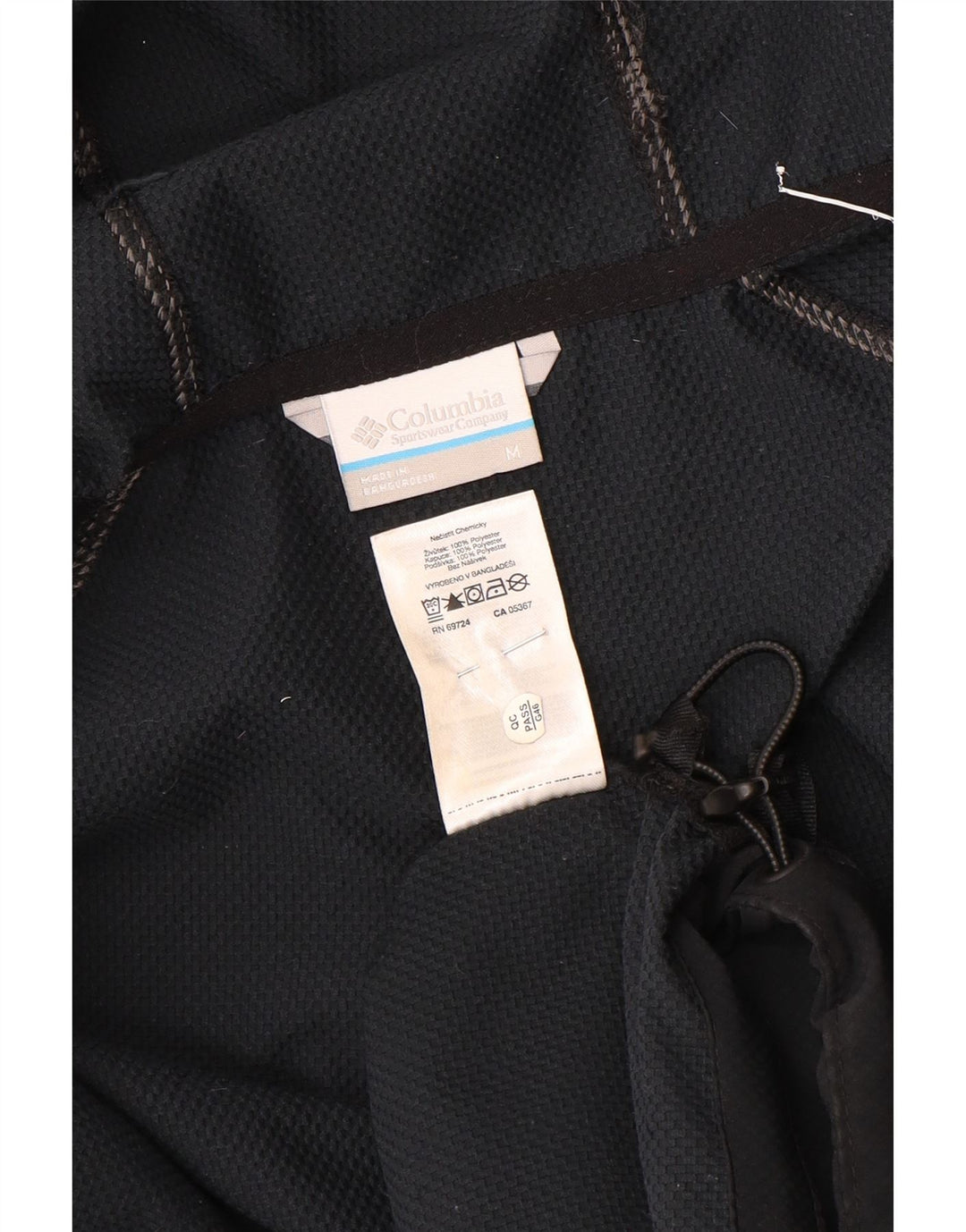 Columbia Muška kišna jakna s kapuljačom UK 38 Srednji crni poliester