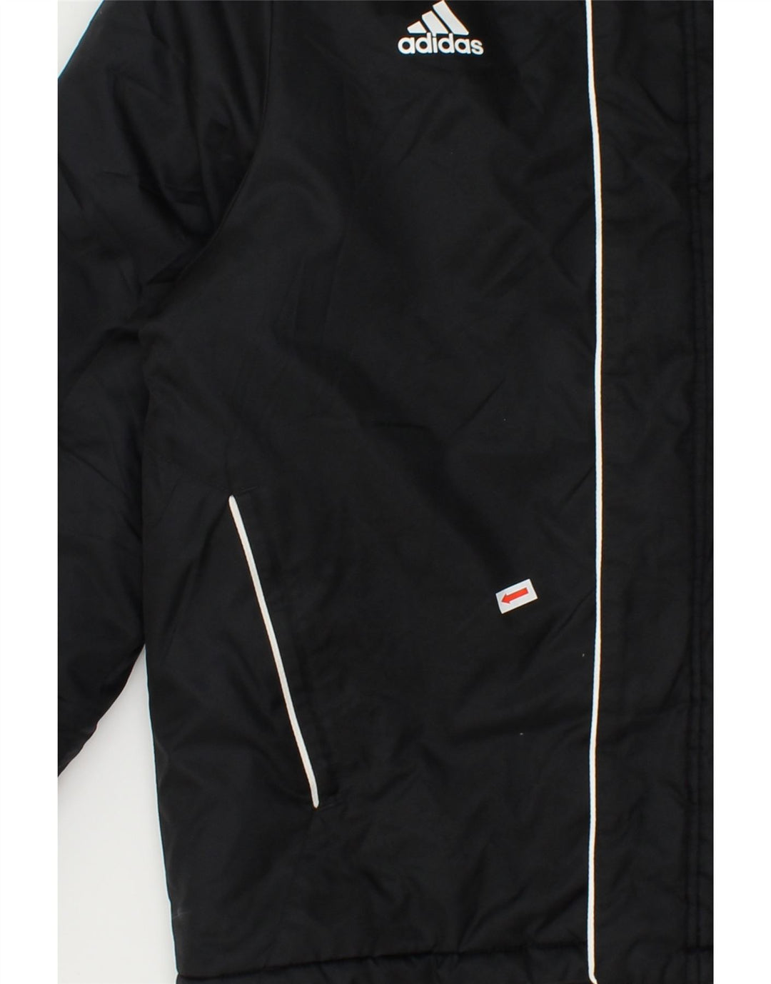 ADIDAS Boys Windbreaker Jacket 11-12 Years Black Polyamide Vintage Adidas and Second-Hand Adidas from Messina Hembry 