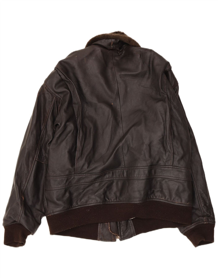 Vintage muška kožna jakna UK 42 XL smeđa koža