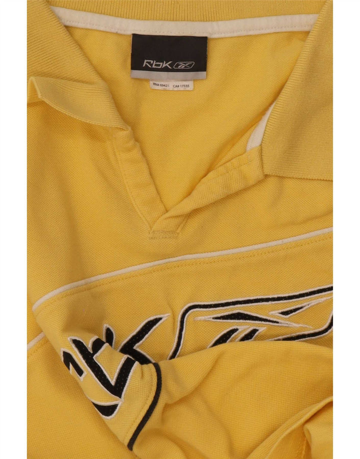 Reebok muška polo majica s grafičkim motivima velika žuta pamučna