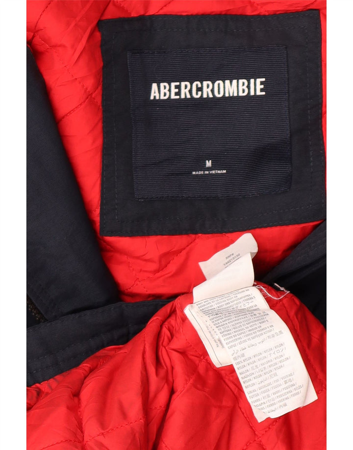 ABERCROMBIE & FITCH Womens Parka Jacket UK 14 Medium Navy Blue Winter