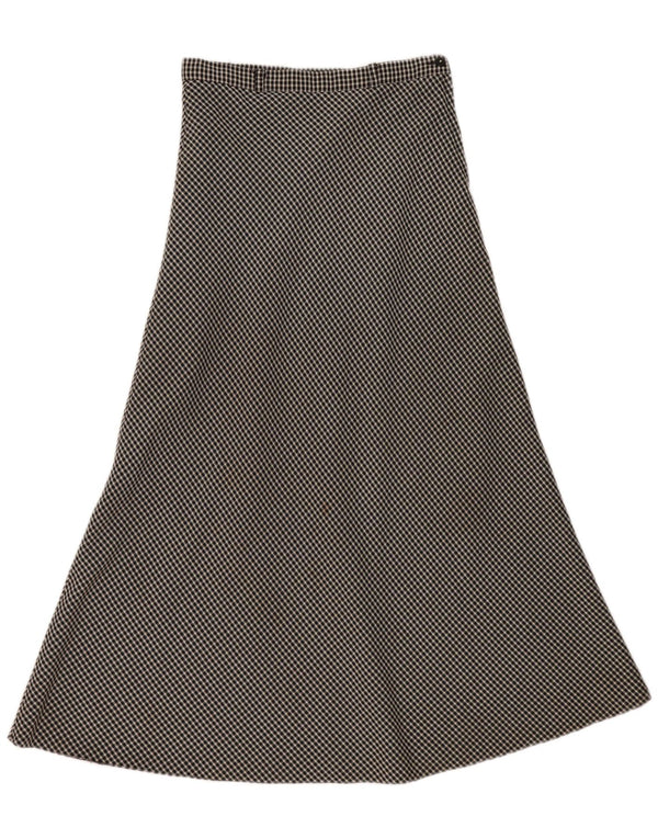 Vintage Womens Midi Skirt EU 40 Medium W30 Black Gingham