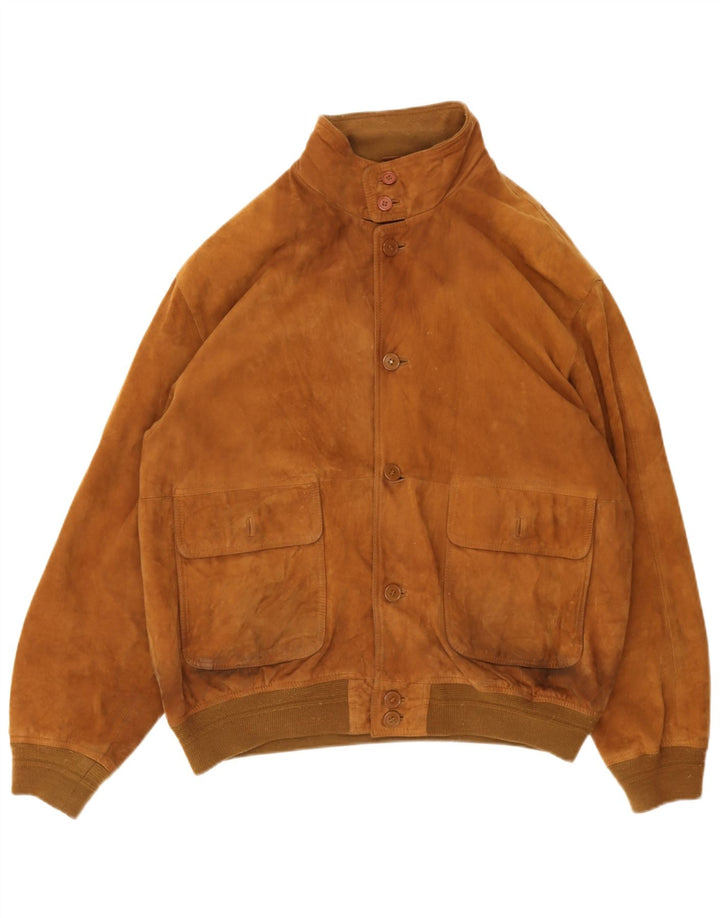 Vintage muška bomber jakna od brušene kože IT 54 2XL smeđa