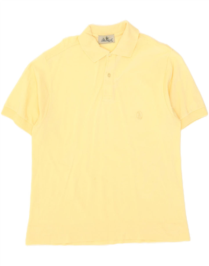 BRAMANTE Mens Polo Shirt Medium Yellow Vintage Bramante and Second-Hand Bramante from Messina Hembry 