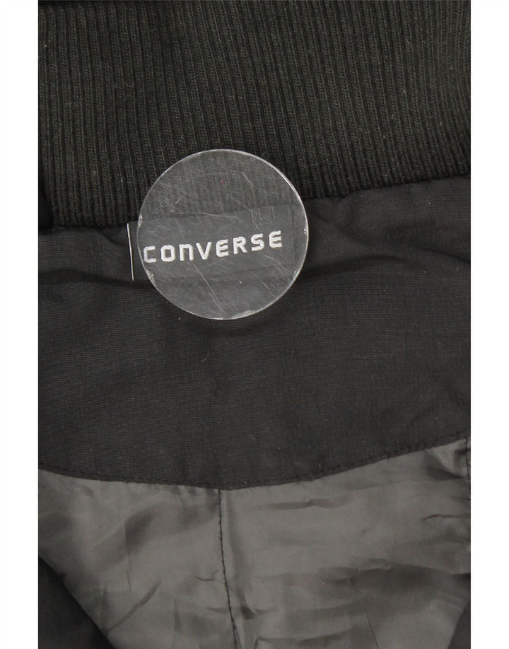 Converse muška podstavljena jakna s kapuljačom UK 40 veliki crni najlon