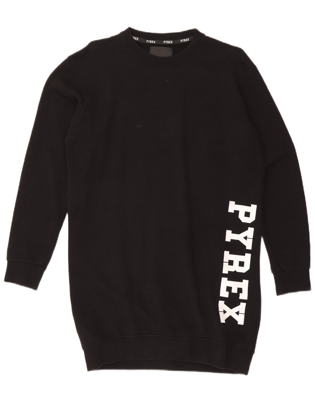 Pyrex ženska prekomjerna majica s džemperom UK 10 Mala crna pamučna