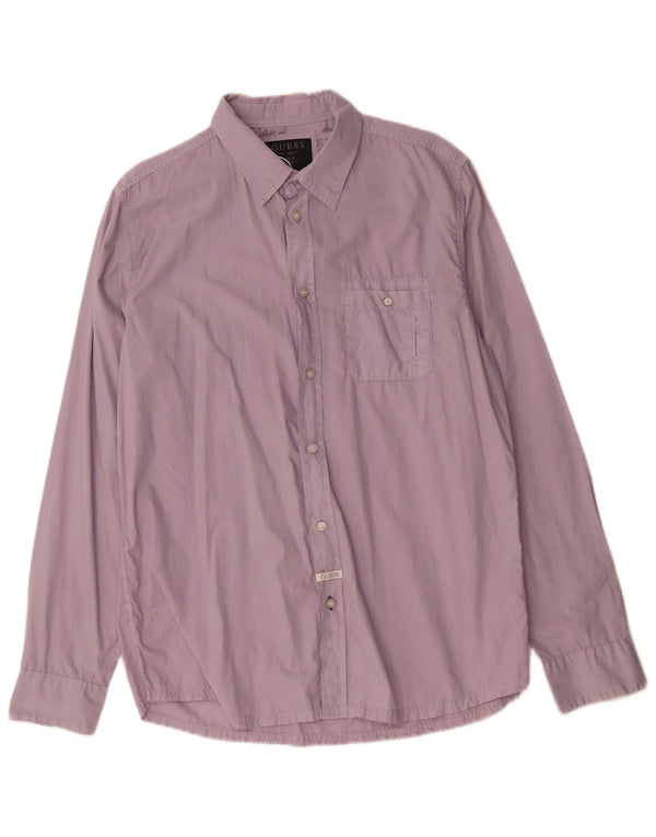 Guess muška košulja 2XL ljubičasti pamuk