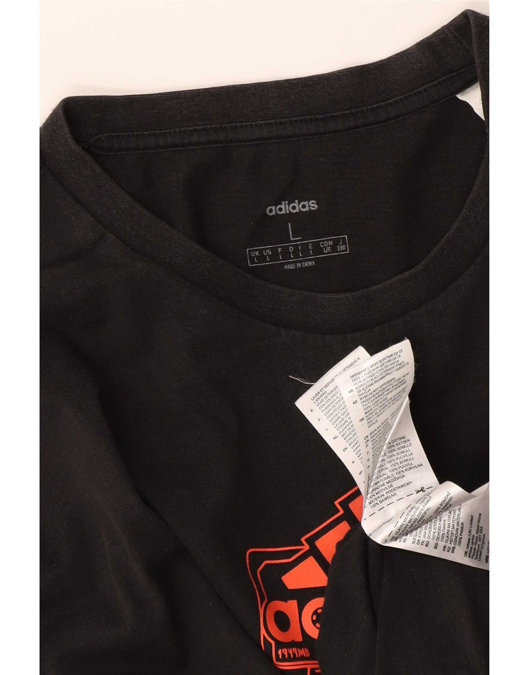Adidas muška majica dugih rukava s grafikama, veliki crni pamuk