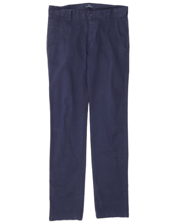 Harmont & Blaine Mens Slim Chino Trousers W32 L34 Navy Blue