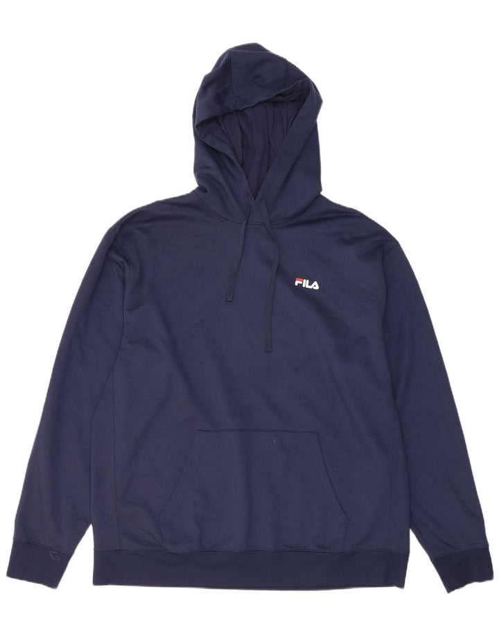 Fila muška majica s kapuljačom XL tamnoplavi poliester