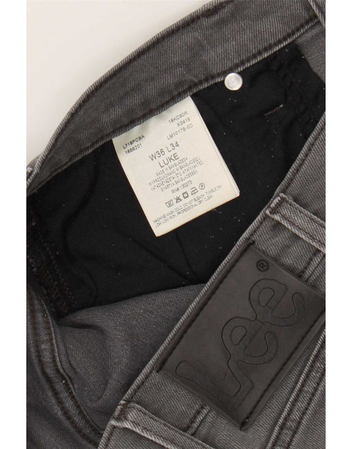Lee Mens Luke Slim Jeans W36 L34 Sivi pamuk