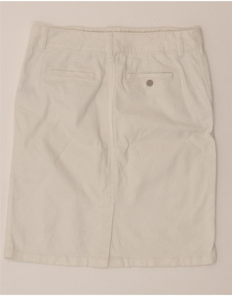 RALPH LAUREN Womens Denim Skirt US 10 Large W32  White Cotton Vintage Ralph Lauren and Second-Hand Ralph Lauren from Messina Hembry 