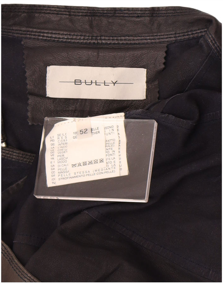 Vintage muška kožna trkačka jakna UK 38 srednje crna koža