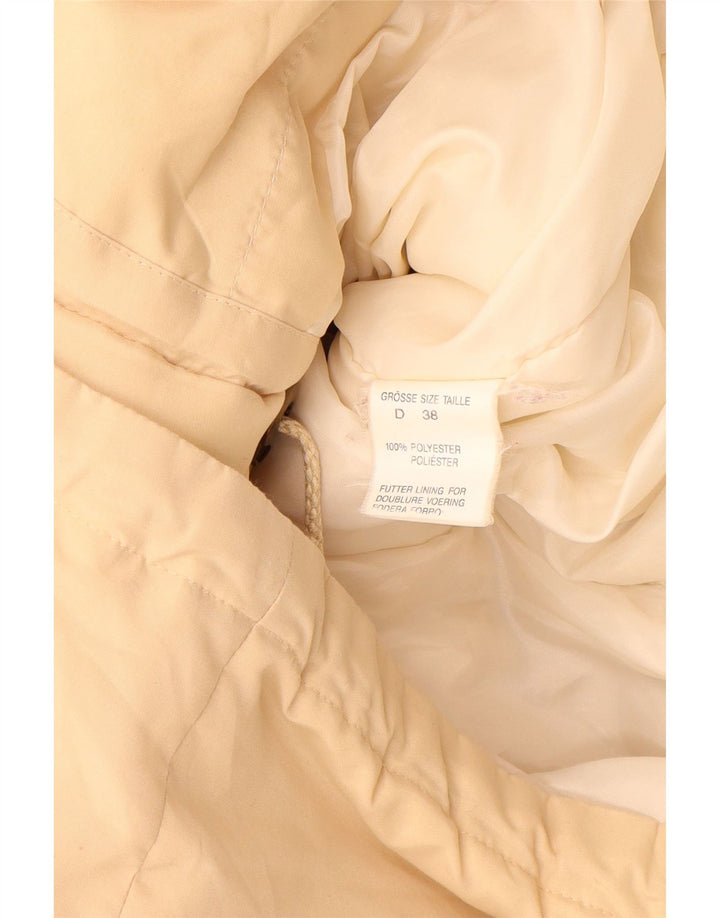 VINTAGE ženski podstavljeni kaput s kapuljačom EU 38 srednje bež poliester