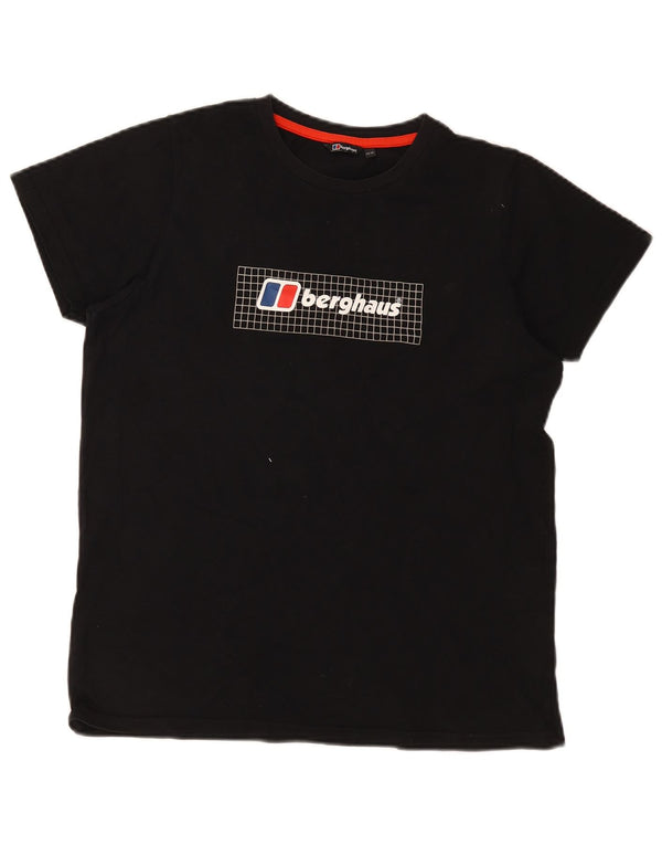 Berghaus Boys Graphic T-Shirt Top 14-15 Years Black Pamuk